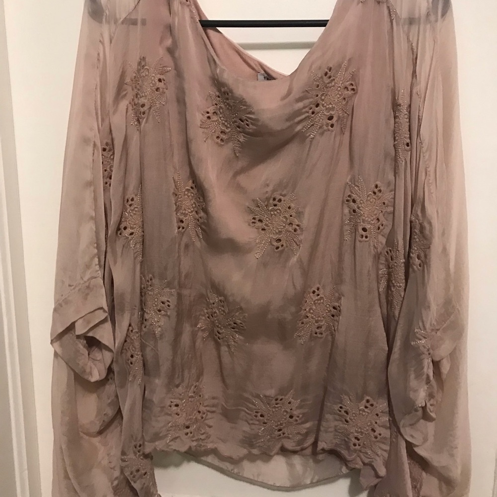 Silk blouse.